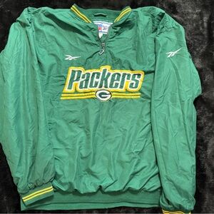 Vintage 90s Reebok NFL Pro Line Green Bay Pullover Jacket Men’s XL